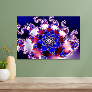 Póster Fractal de Mandelbrot Roxo