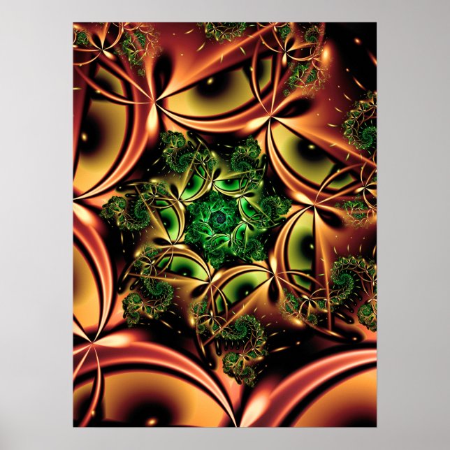 Poster Fractal de Resfriamento de Cobre (Frente)