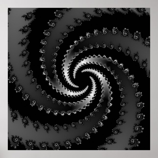 Poster Fractal de Vortex Escuro (Frente)