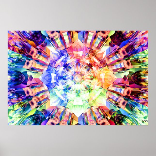 Póster Fractal do espectro (Frente)
