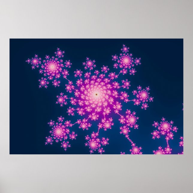 Poster Fractal do feliz ano novo (Frente)
