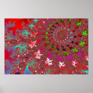 Poster Fractal do maquinismo de relojoaria
