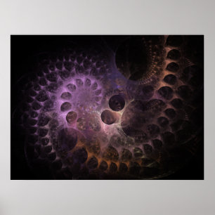 Póster Fractal do nautilus