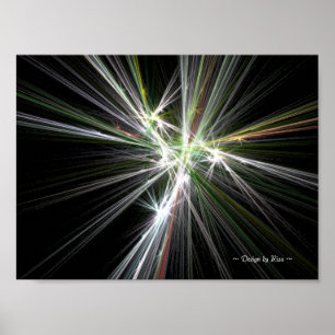 Póster Fractal dos fogos-de-artifício