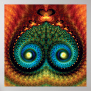 Póster Fractal dos montes