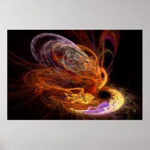 Póster Fractal - elevação do phoenix