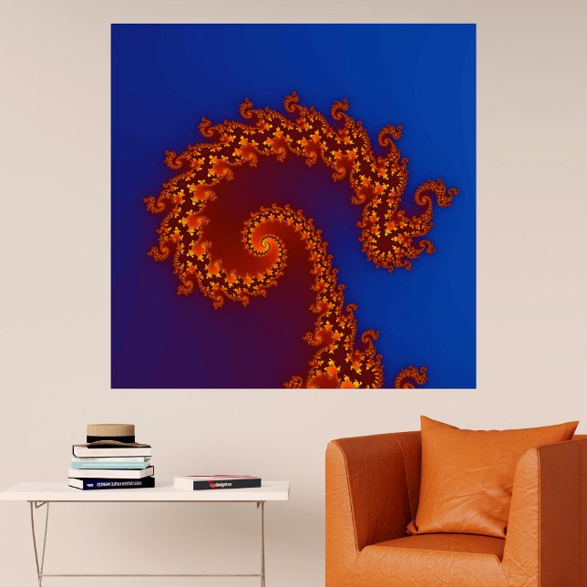 Poster Fractal Espiral brilhante (Criador carregado)