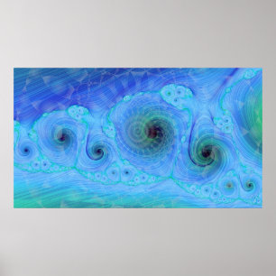 Póster Fractal ideal de Geo do oceano