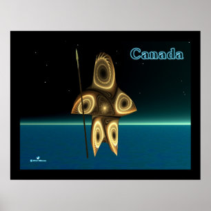 Póster Fractal Inuit Hunter