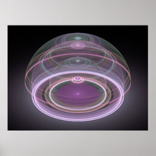 Poster Fractal juliano grande óptico 08 da arte 3D