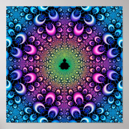 Poster Fractal Mandelbrot com Argolas