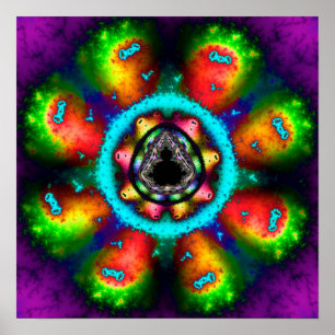 Poster Fractal Mandelbrot Psicodélico