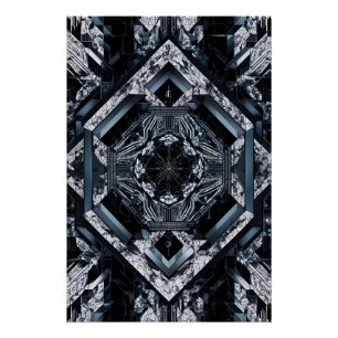 Póster Fractal moderno: Nexo Multi-Planar HD-76