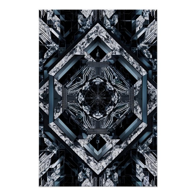 Póster Fractal moderno: Nexo Multi-Planar HD-76 (Frente)