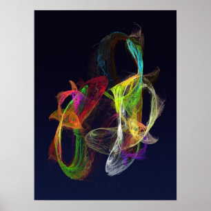 Poster Fractal - peixe tropical
