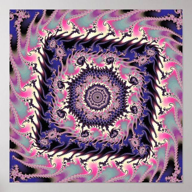 Poster Fractal Quadrado de Mandelbrot (Frente)