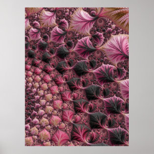 Póster Fractal Rosa