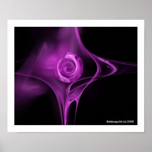 Poster FRACTAL ROSA, violeta