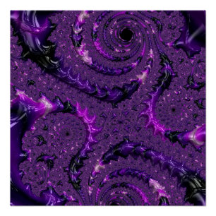 Póster Fractal Roxo
