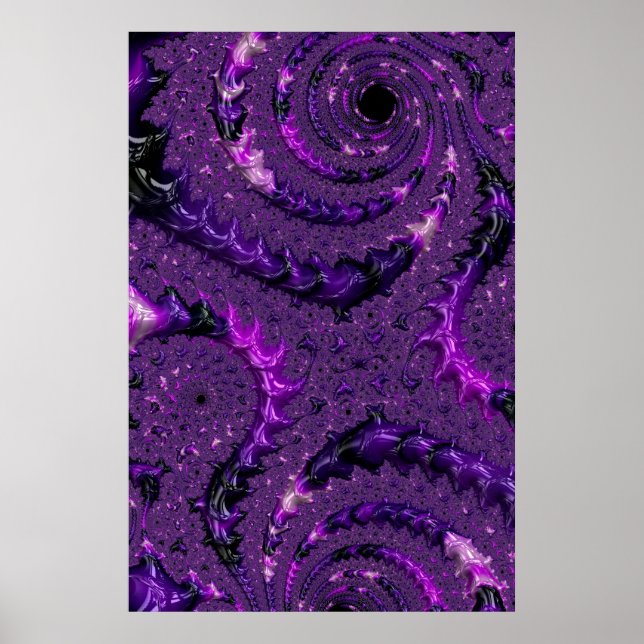 Poster Fractal Roxo (Frente)