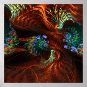 Póster Fractal Seeds Swirl