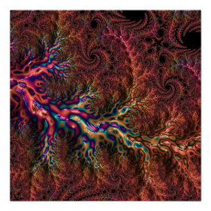 Póster Fractal Trippy