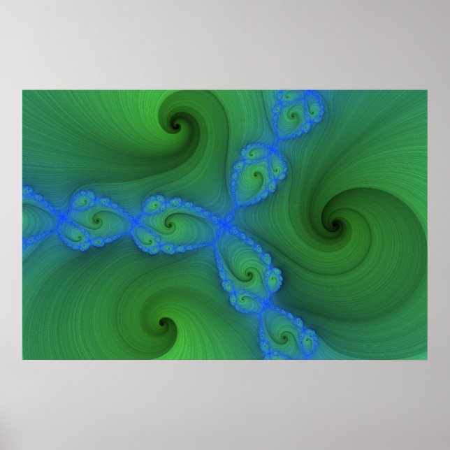 Poster Fractal Verde (Frente)