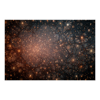 Póster Fractured Nebula Cosmic Web Glow