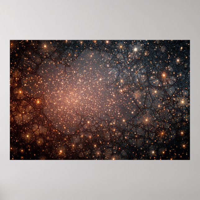 Poster Fractured Nebula Cosmic Web Glow (Frente)
