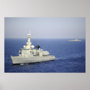 Poster Fragata portuguesa NRP Bartolomeu Dias do marinho
