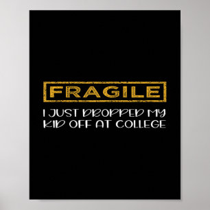 Poster Frágil Eu Acabei De Deixar O Meu Filho No College