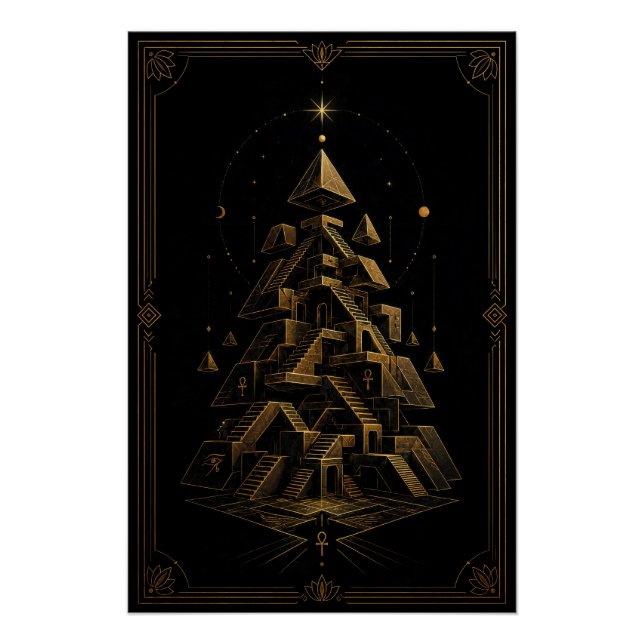Póster Fragmented Egyptian Temple Labyrinth Poster (Frente)