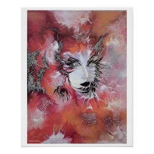 Póster "Fragmento de anjo mascarado", Poster brilhante