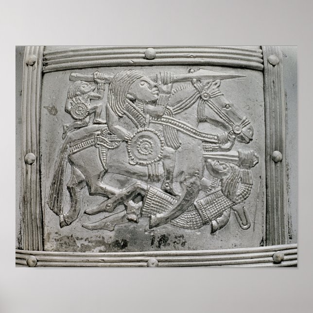 Póster Fragmento de capacete, de Sutton Hoo Treasure (Frente)