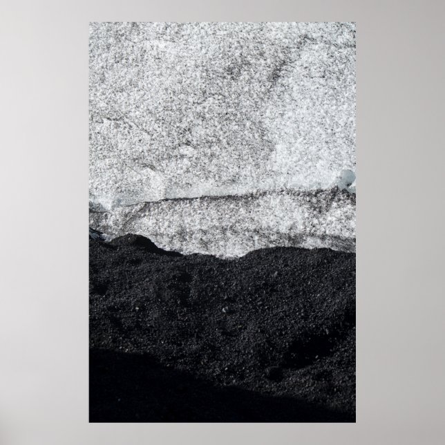 Poster Fragmento de pedra branca e azul (Frente)