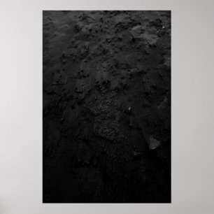 Poster Fragmento de pedra negra e cinza