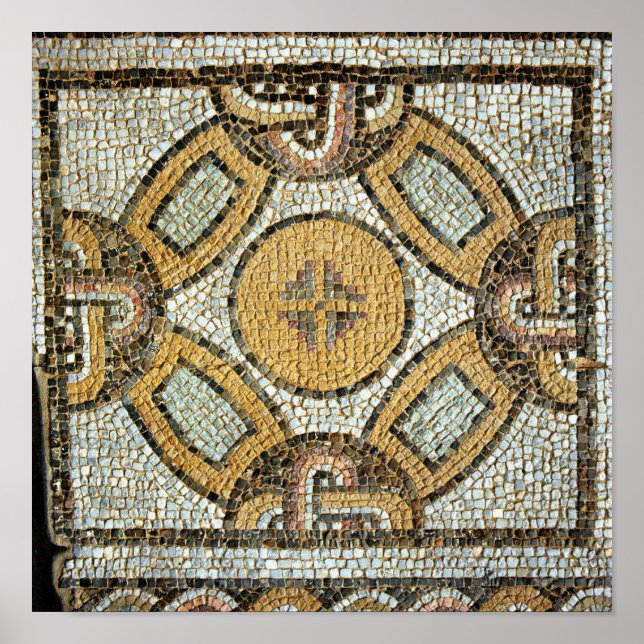 Póster Fragmento do chão das Banheiras Romanas (Frente)