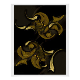 Póster "Fragmento do Espaço Interferente", Poster brilhan