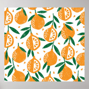 Poster Fragmentos de Frutado: Padrão Texturizado de Vinta
