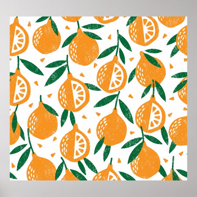 Poster Fragmentos de Frutado: Padrão Texturizado de Vinta (Frente)