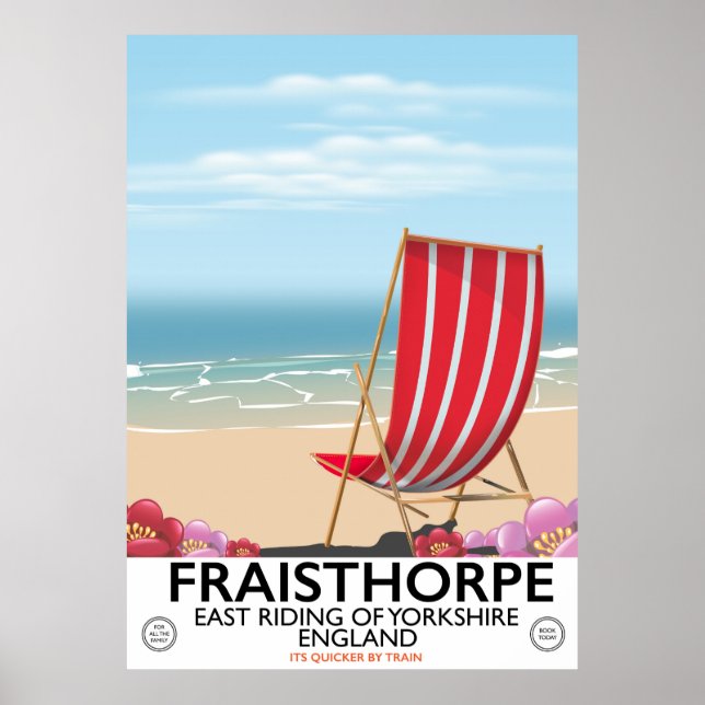 Poster Fraisthorpe East Riding de Yorkshire, Inglaterra. (Frente)