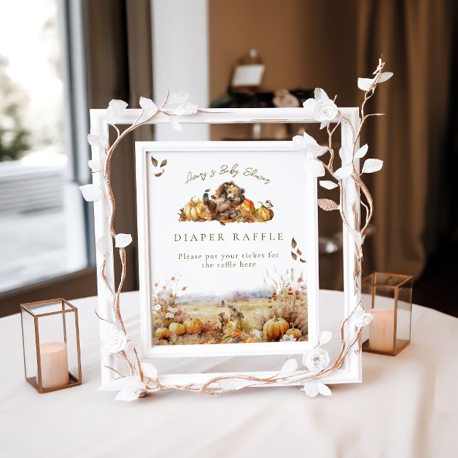 Poster Fralda de Chá de fraldas de floresta de queda de e (Criador carregado)