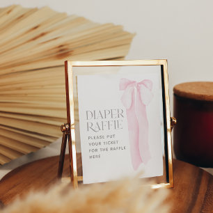 Poster Fralda de Chá de fraldas Minimalista de Arco Rosa