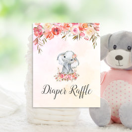 Poster Fralda de Elefante Bebê Raffle