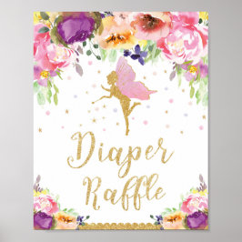 Poster Fralda de fadas Raffle Baby Girl