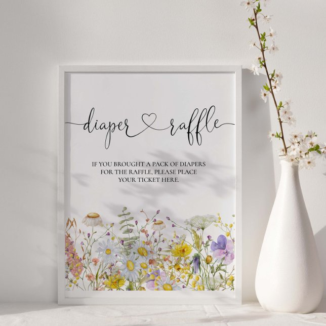 Poster Fralda de flores selvagens Raffle (Criador carregado)