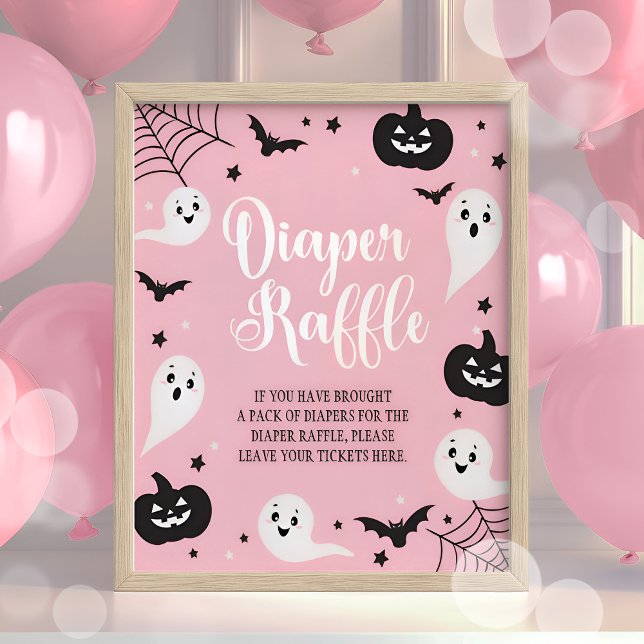 Poster Fralda de Halloween Raffle Sign Girl (Criador carregado)