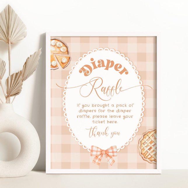 Poster Fralda de tartes Cutie rifle gingham neutro (Criador carregado)
