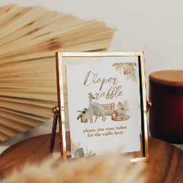 Poster Fralda do Boho Modern Heart Font