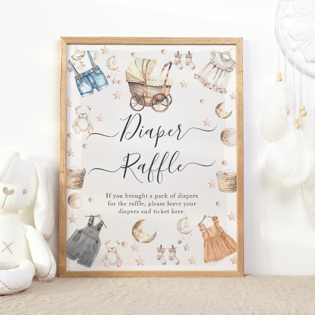 Poster Fralda Raffle Clothes Boho Gender Revement (Criador carregado)